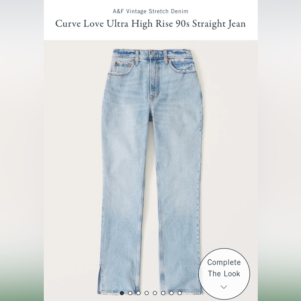 Abercrombie 90s high rise straight curve love jean